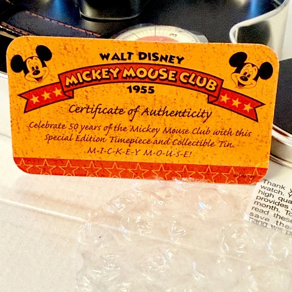 Disney Mickey Mouse Club 50th Anniversary Watch Tin F945511 Special Edition 2005